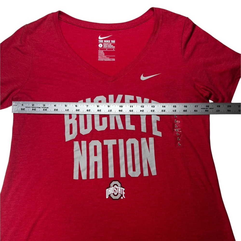 Nike Ohio State Buckeyes T-Shirt Men's Large Red Dri-FIT Short Sleeve NWT NCAA - Picture 2 of 7